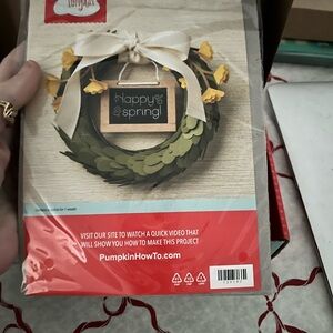 Pumpkin Green and Yellow 'Happy Spring' Wreath Kit